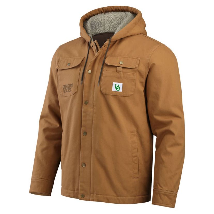 NCAA Oregon Ducks Canvas Full-Zip Hoodie Jacket