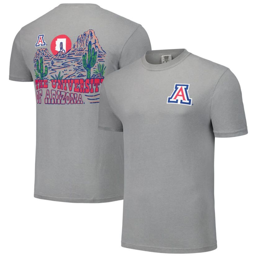 NCAA Unisex Arizona Wildcats Hyper Local Cactus Sketch Scene T-Shirt