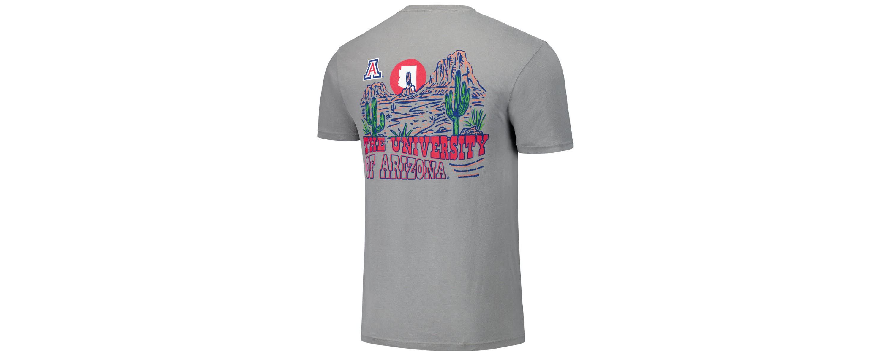 NCAA Unisex Arizona Wildcats Hyper Local Cactus Sketch Scene T-Shirt