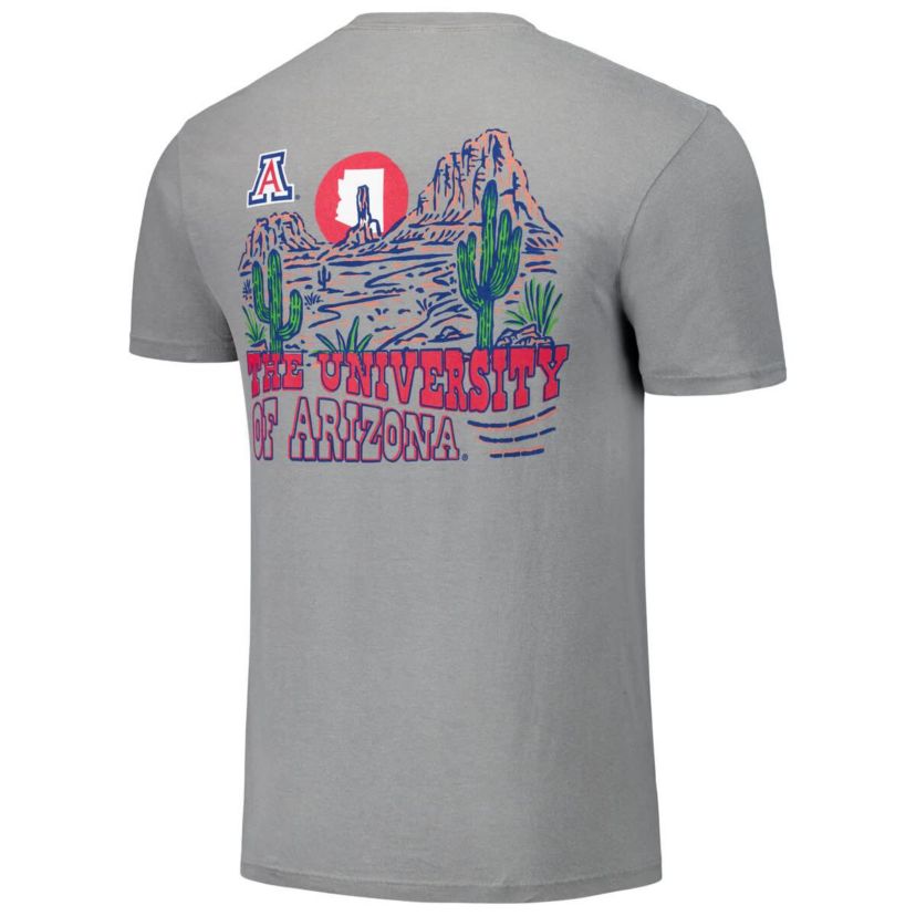 NCAA Unisex Arizona Wildcats Hyper Local Cactus Sketch Scene T-Shirt
