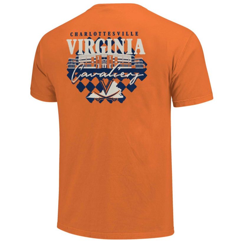 NCAA Unisex Virginia Cavaliers Hyper Local Stadium Checkerboard T-Shirt