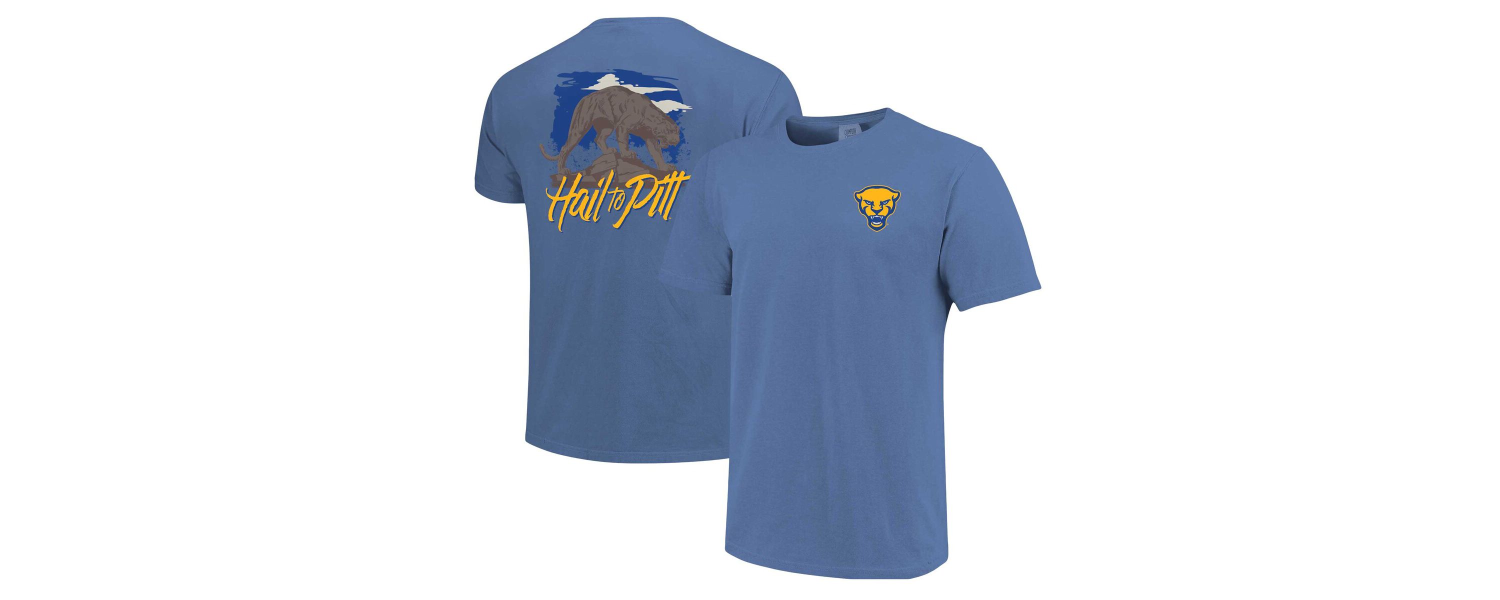 NCAA Unisex Pitt Panthers Hyper Local Panther Statue Skyline T-Shirt