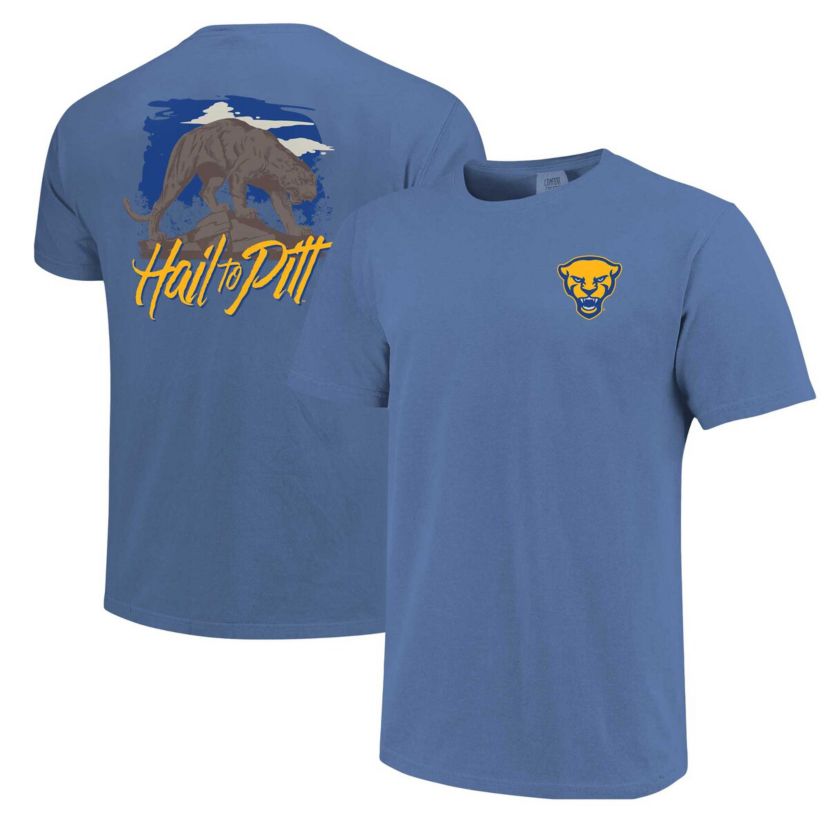 NCAA Unisex Pitt Panthers Hyper Local Panther Statue Skyline T-Shirt
