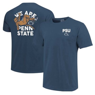 Image One NCAA Unisex Penn State Nittany Lions Hyper Local Blanket Toss Mascot T-Shirt, Navy Blue, Large