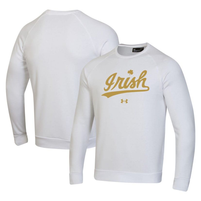 NCAA Under Armour Notre Dame Fighting Irish Rival Rush Raglan Pullover Sweatshirt