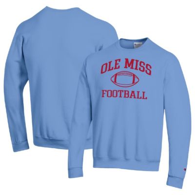 Champion Men's NCAA Powder Ole Miss Rebels Football Icon Pullover Sweatshirt, Blue, 2XL