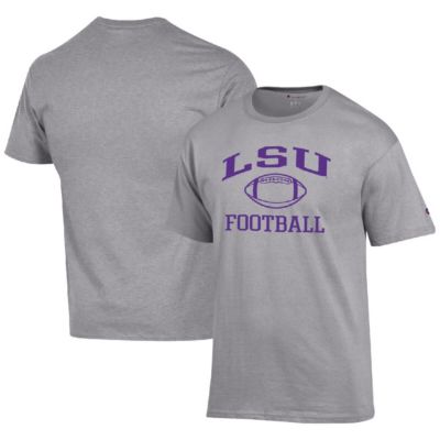 Champion Men's NCAA LSU Tigers Football Icon T-Shirt, Gray, 2XL