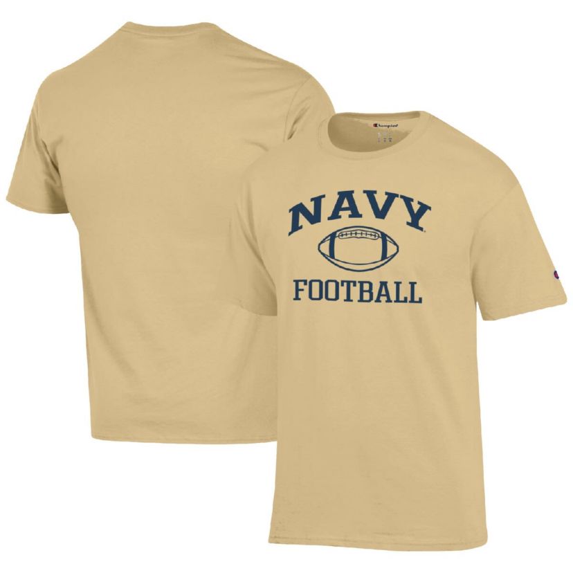 Champion® Navy Midshipmen NCAA Midshipmen Football Icon T-Shirt | Belk