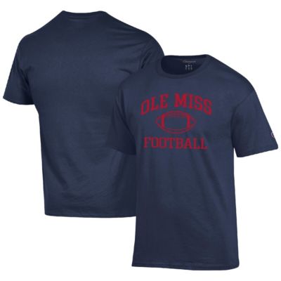Champion Men's NCAA Ole Miss Rebels Football Icon T-Shirt, Navy Blue, 3XL