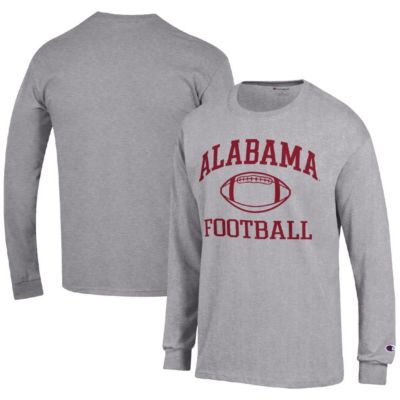 Champion Men's Alabama Crimson Tide NCAA Alabama Tide Football Icon Long Sleeve T-Shirt, Gray, 3XL