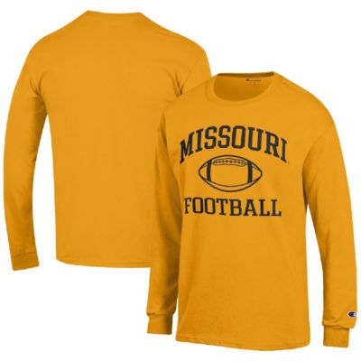 Champion Men's NCAA Missouri Tigers Football Icon Long Sleeve T-Shirt, Gold, 2XL
