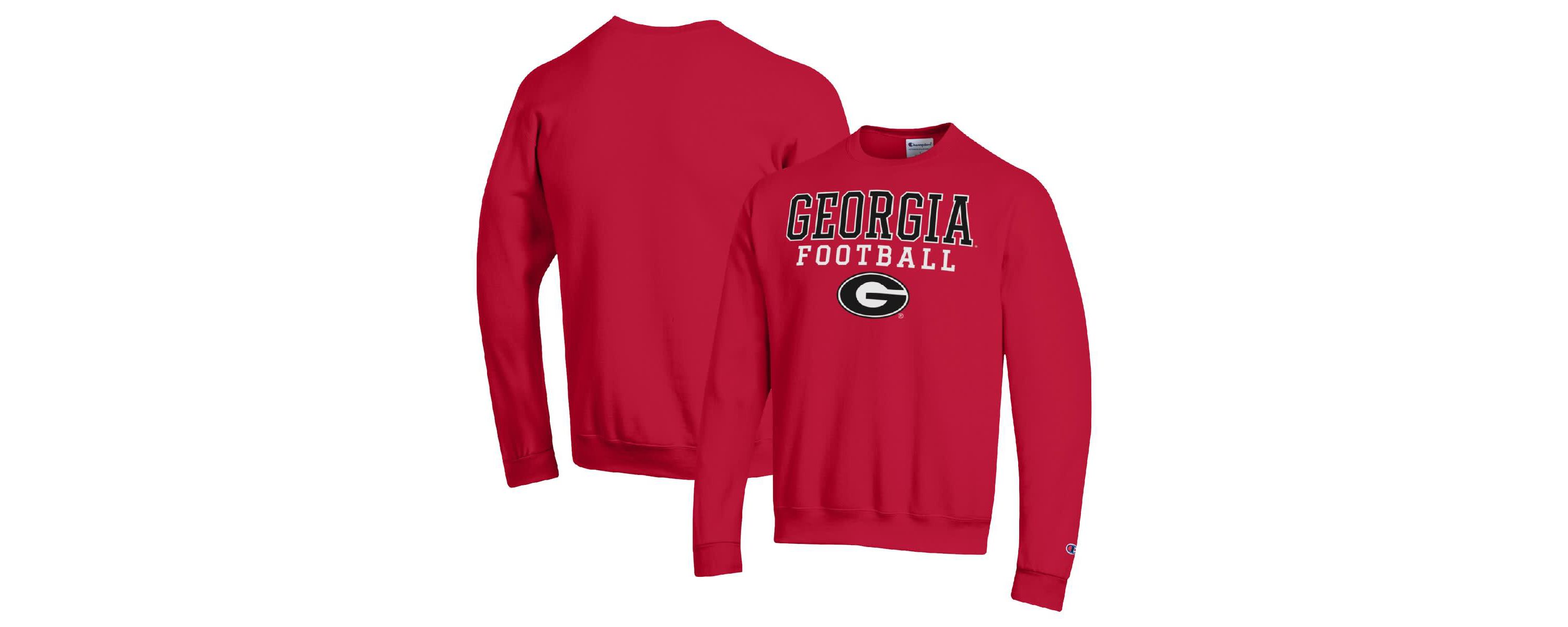 NCAA Georgia Bulldogs Football Stacked Pullover Sweatshirt
