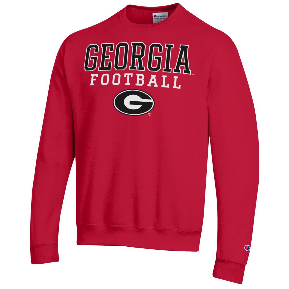 NCAA Georgia Bulldogs Football Stacked Pullover Sweatshirt
