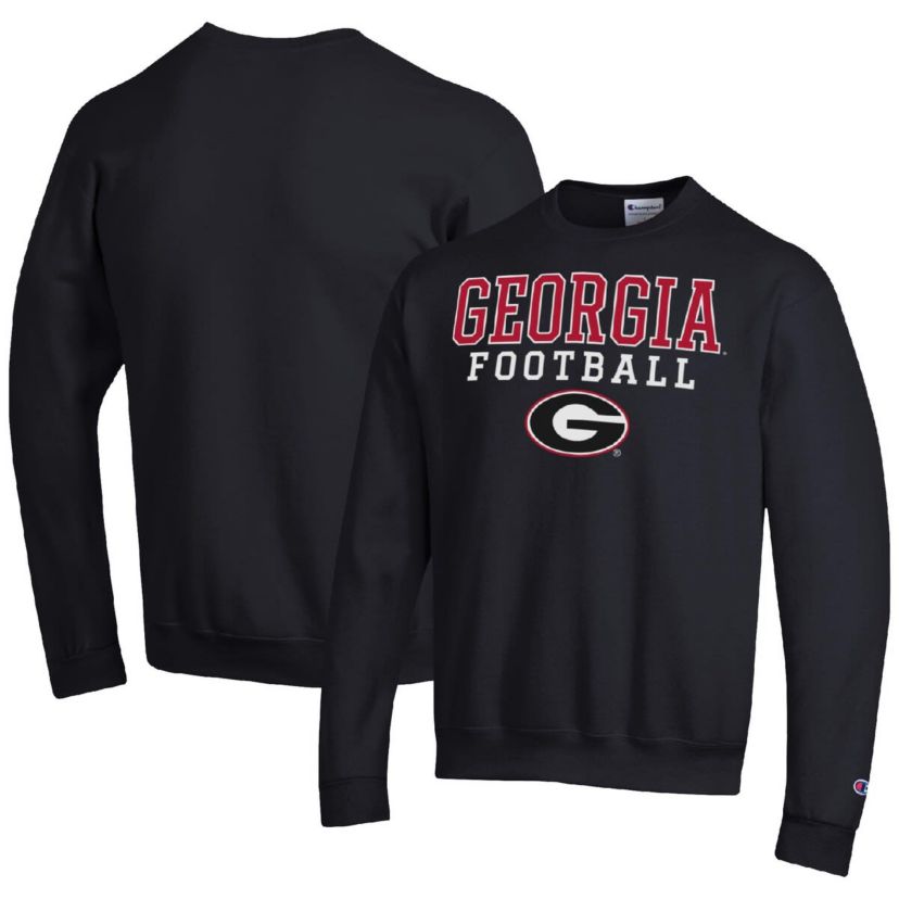 NCAA Georgia Bulldogs Football Stacked Pullover Sweatshirt