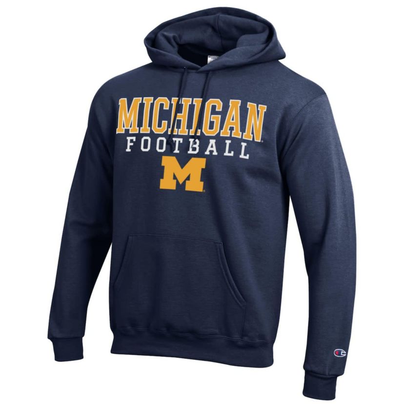 NCAA Michigan Wolverines Football Stack Pullover Hoodie