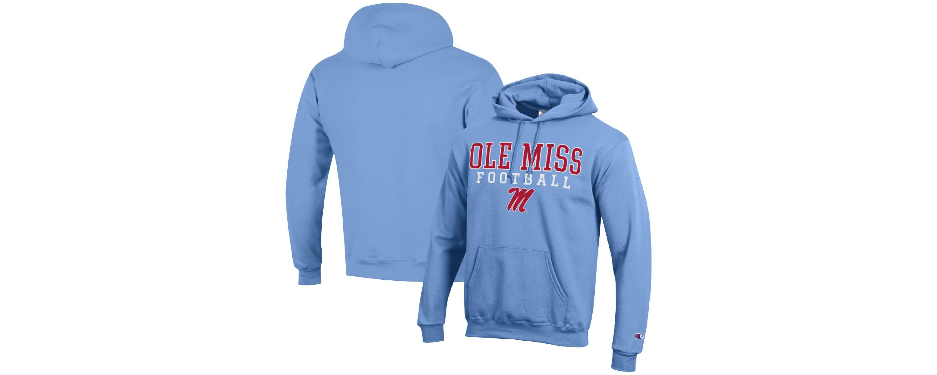 NCAA Powder Ole Miss Rebels Football Stack Pullover Hoodie