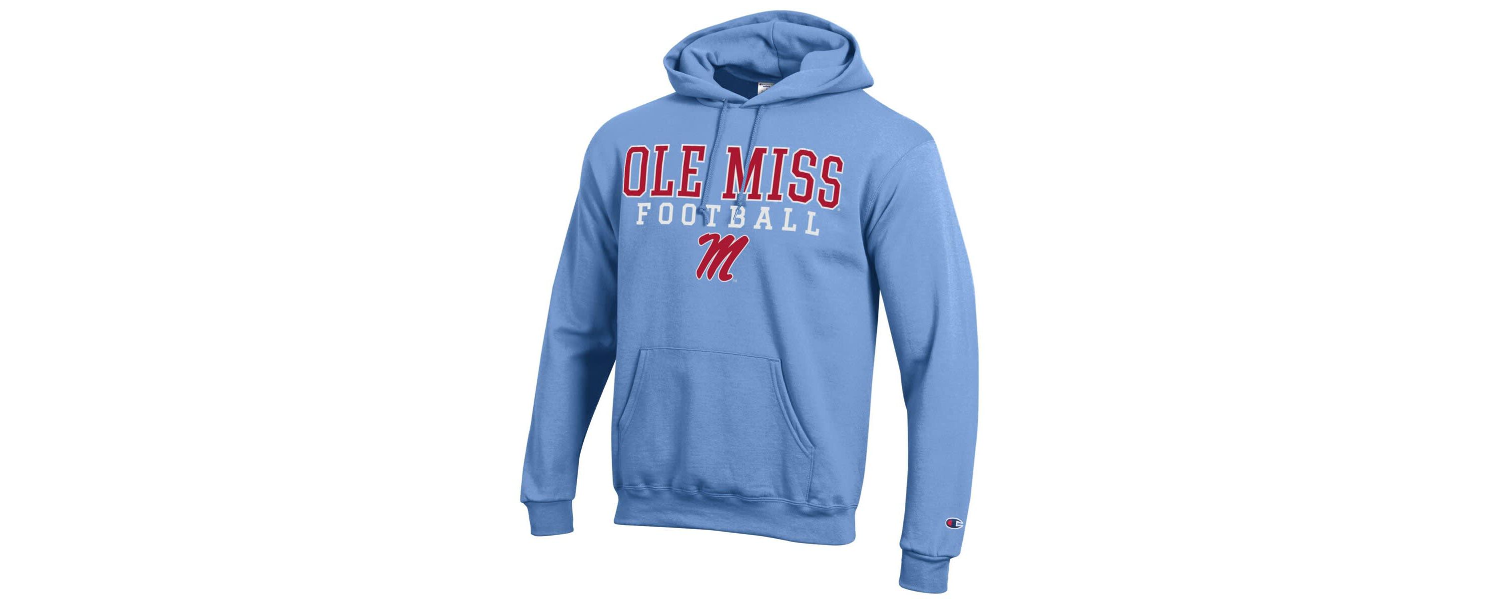 NCAA Powder Ole Miss Rebels Football Stack Pullover Hoodie