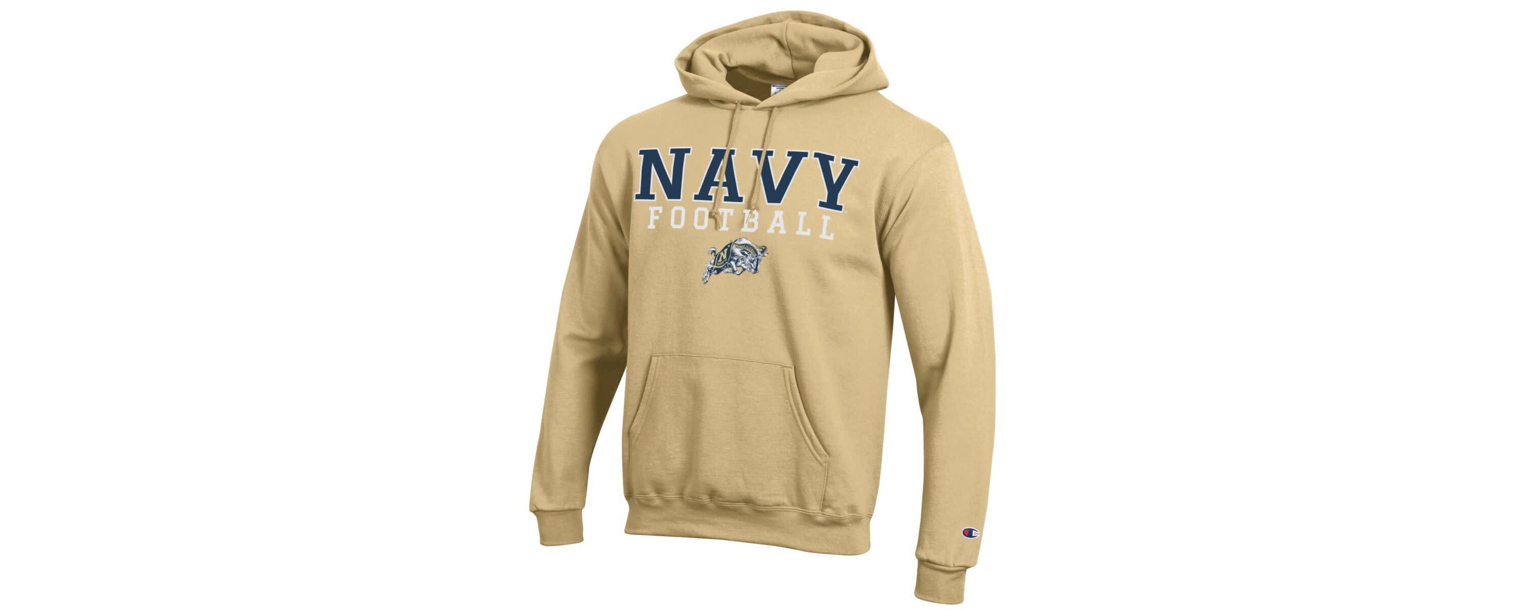 Navy Midshipmen NCAA Midshipmen Football Stack Pullover Hoodie