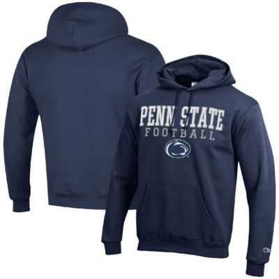 Champion Men's NCAA Penn State Nittany Lions Football Stack Pullover Hoodie, Navy Blue, 3XL