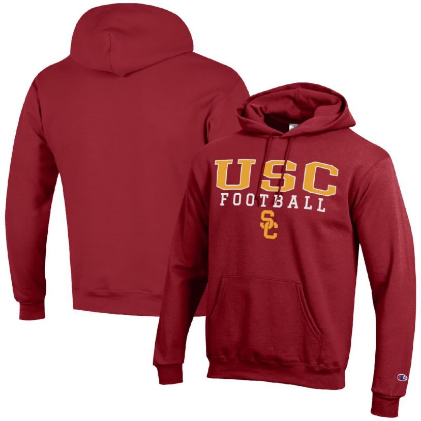 NCAA USC Trojans Football Stack Pullover Hoodie
