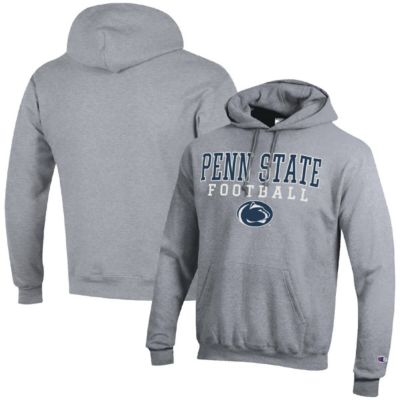 Champion Men's NCAA Penn State Nittany Lions Football Stack Pullover Hoodie, Gray, 3XL