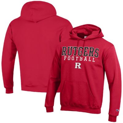 Champion Men's Rutgers Scarlet Knights NCAA Rutgers Knights Football Stack Pullover Hoodie