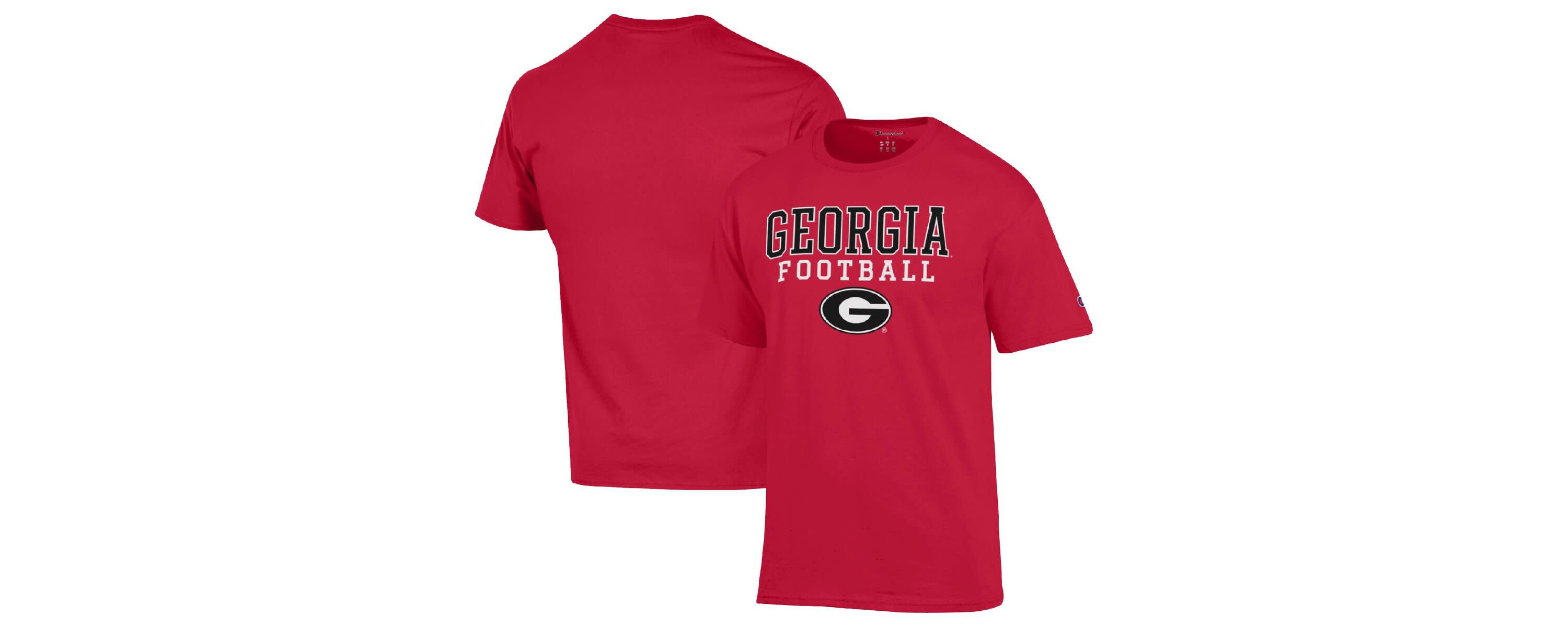 NCAA Georgia Bulldogs Football Stack T-Shirt