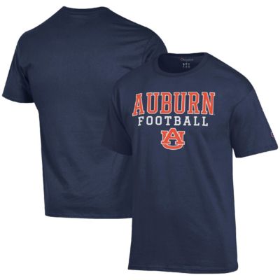 Champion Men's NCAA Auburn Tigers Football Stack T-Shirt, Navy Blue, 3XL