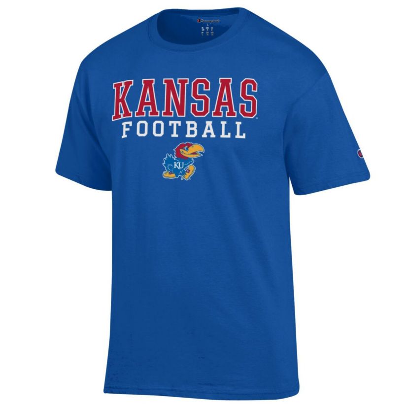 NCAA Kansas Jayhawks Football Stack T-Shirt
