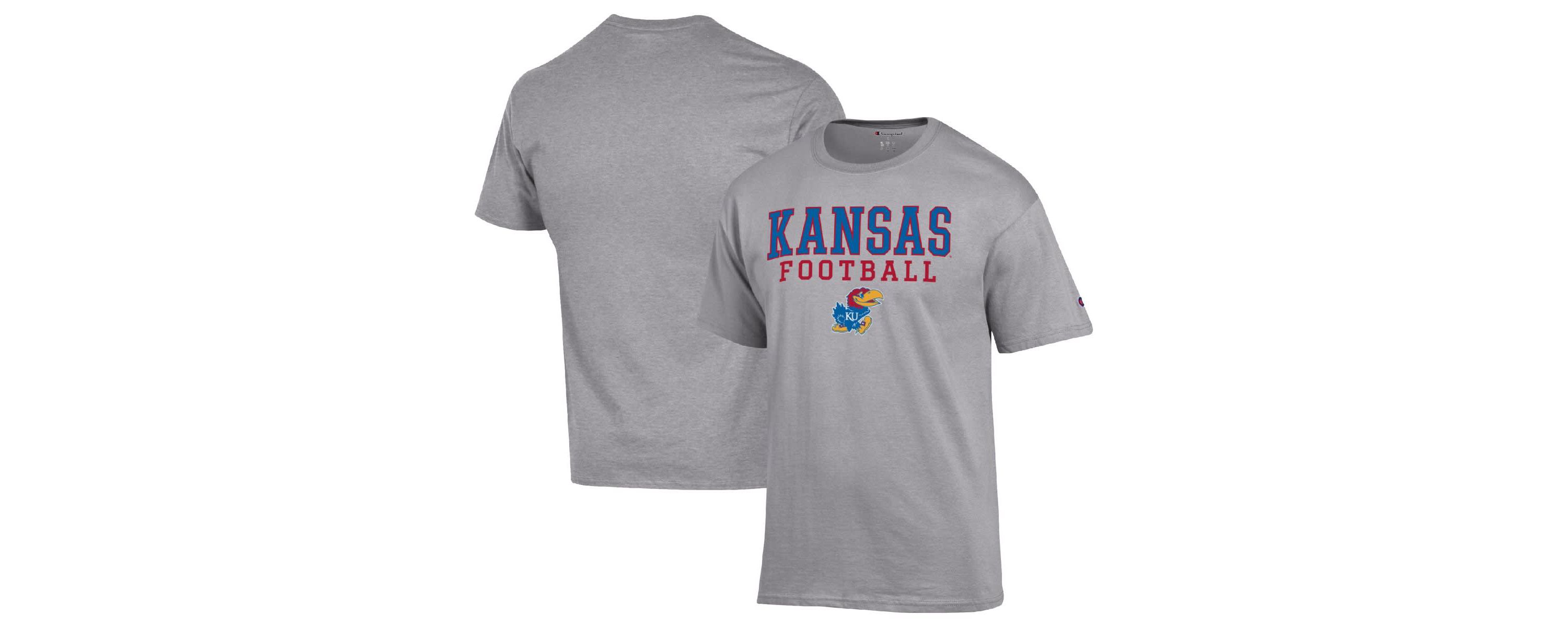 NCAA Kansas Jayhawks Football Stack T-Shirt