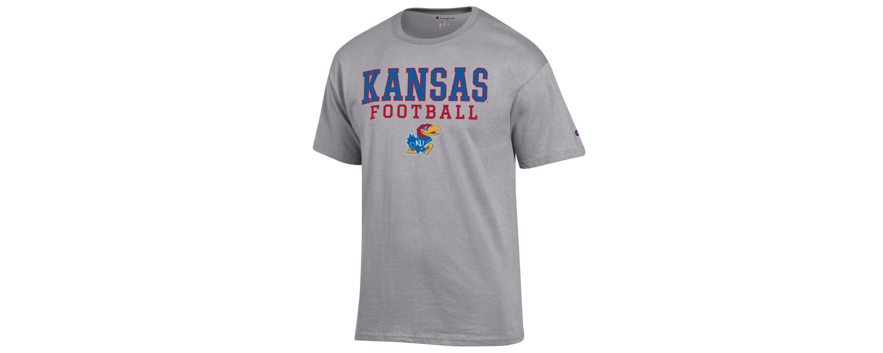 NCAA Kansas Jayhawks Football Stack T-Shirt