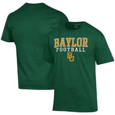 Champion Men's NCAA Baylor Bears Football Stack T-Shirt, Green, Small
