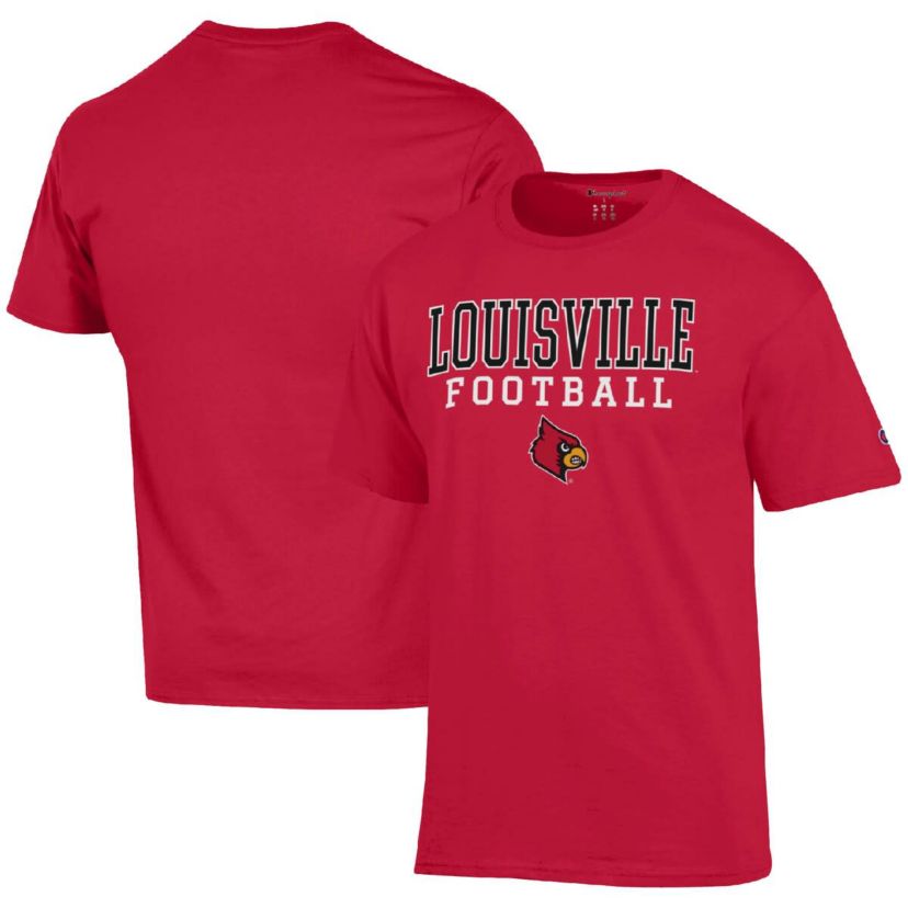 NCAA Louisville Cardinals Football Stack T-Shirt