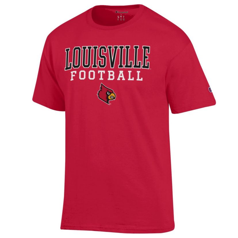 NCAA Louisville Cardinals Football Stack T-Shirt