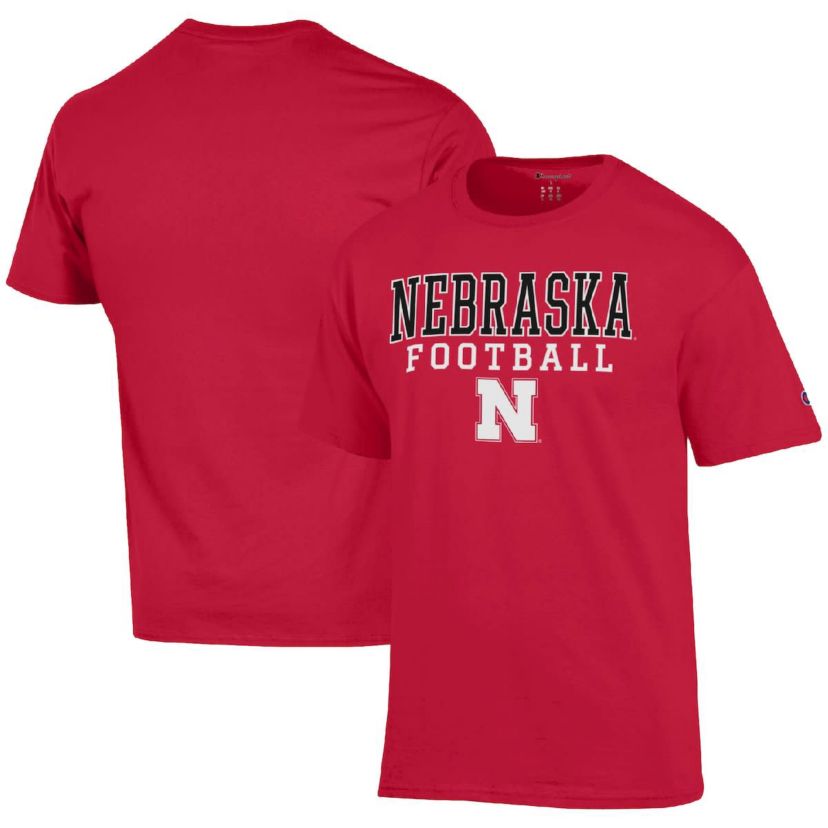NCAA Nebraska Huskers Football Stack T-Shirt
