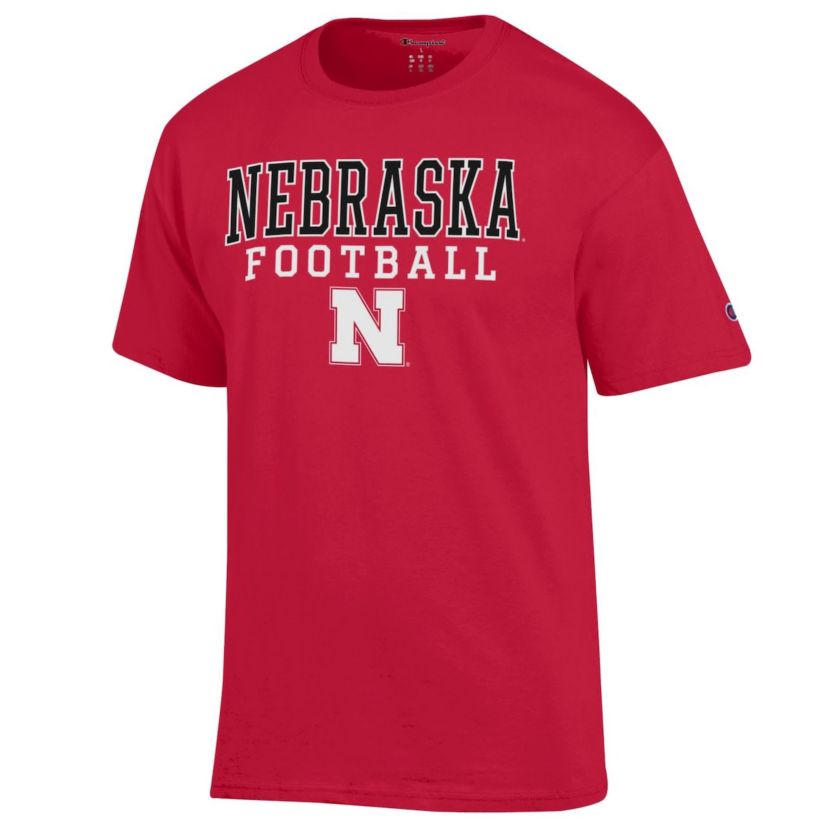 NCAA Nebraska Huskers Football Stack T-Shirt