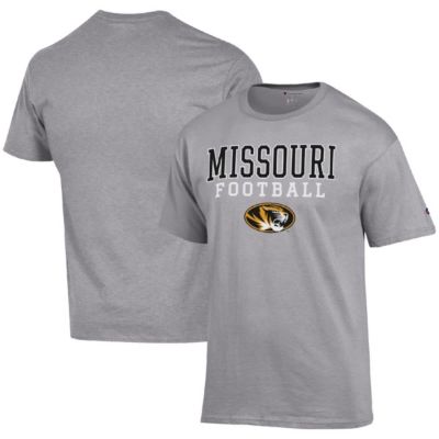 Champion Men's NCAA Missouri Tigers Football Stack T-Shirt, Gray, 2XL