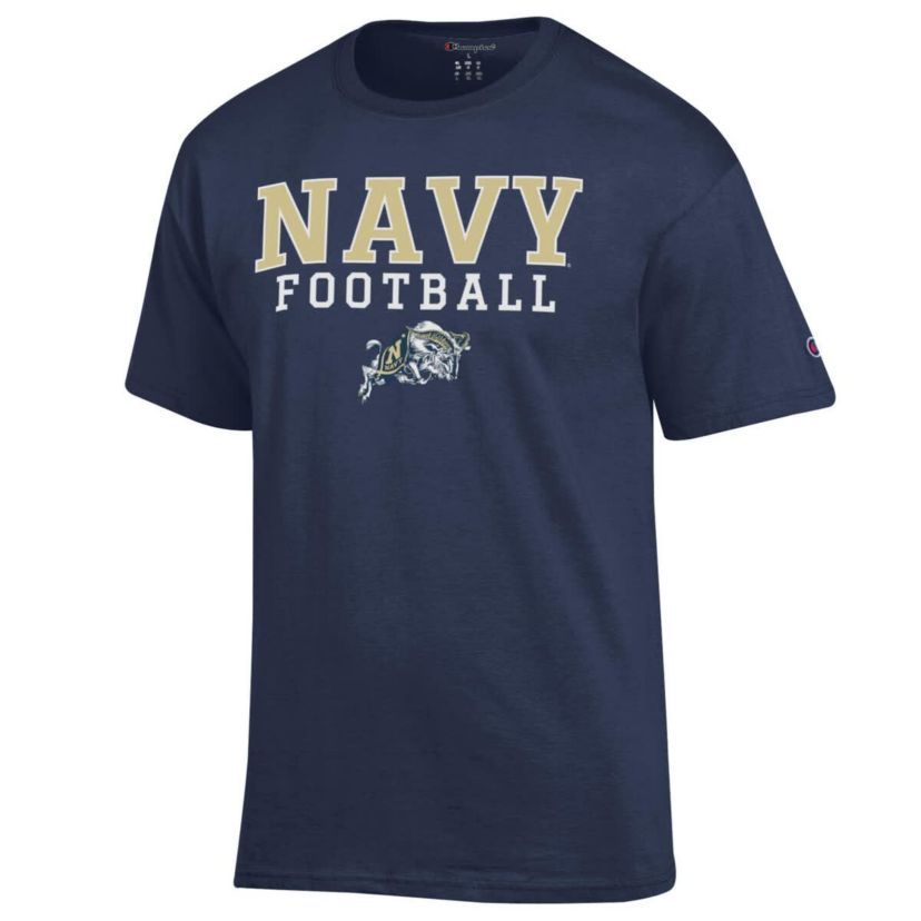 Navy Midshipmen NCAA Midshipmen Football Stack T-Shirt