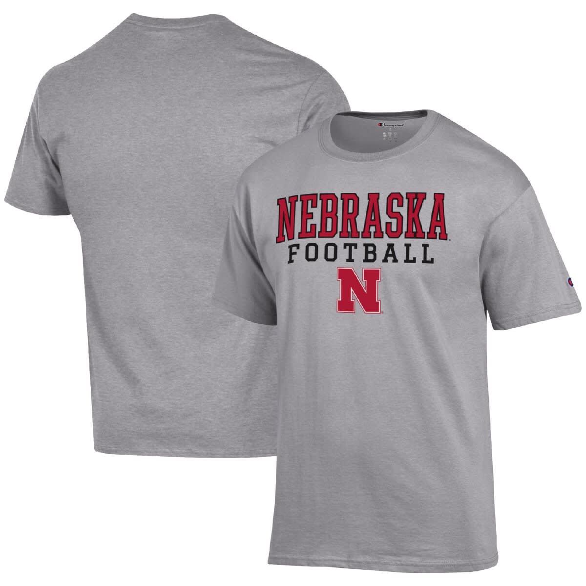 NCAA Nebraska Huskers Football Stack T-Shirt