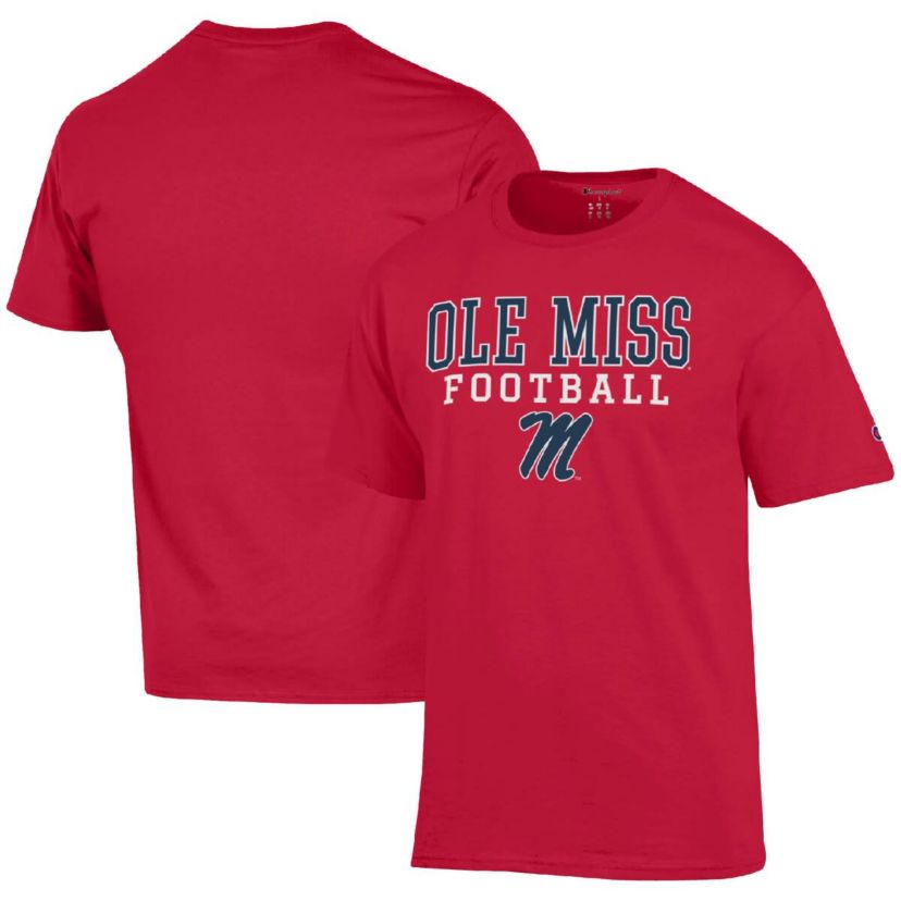 NCAA Ole Miss Rebels Football Stack T-Shirt