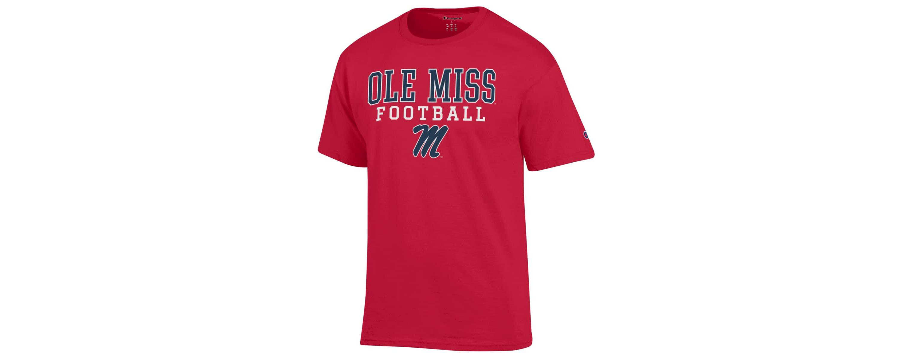 NCAA Ole Miss Rebels Football Stack T-Shirt