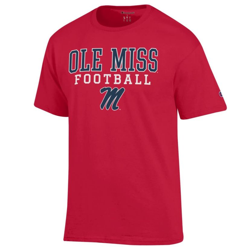 NCAA Ole Miss Rebels Football Stack T-Shirt