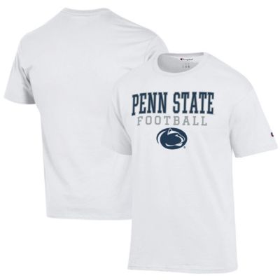 Champion Men's NCAA Penn State Nittany Lions Football Stack T-Shirt, White, XL