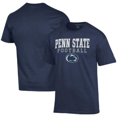 Champion Men's NCAA Penn State Nittany Lions Football Stack T-Shirt, Navy Blue, 3XL