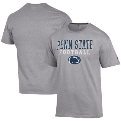 Champion Men's NCAA Penn State Nittany Lions Football Stack T-Shirt, Gray, 3XL