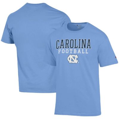Champion Men's NCAA Carolina North Carolina Tar Heels Football Stack T-Shirt, Light Blue, 3XL