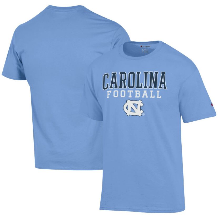 NCAA Carolina North Carolina Tar Heels Football Stack T-Shirt