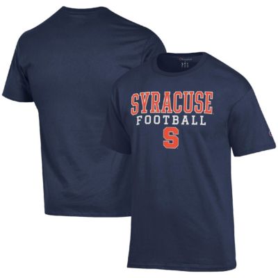 Champion Men's Syracuse Orange NCAA Syracuse Football Stack T-Shirt, Navy Blue, 3XL