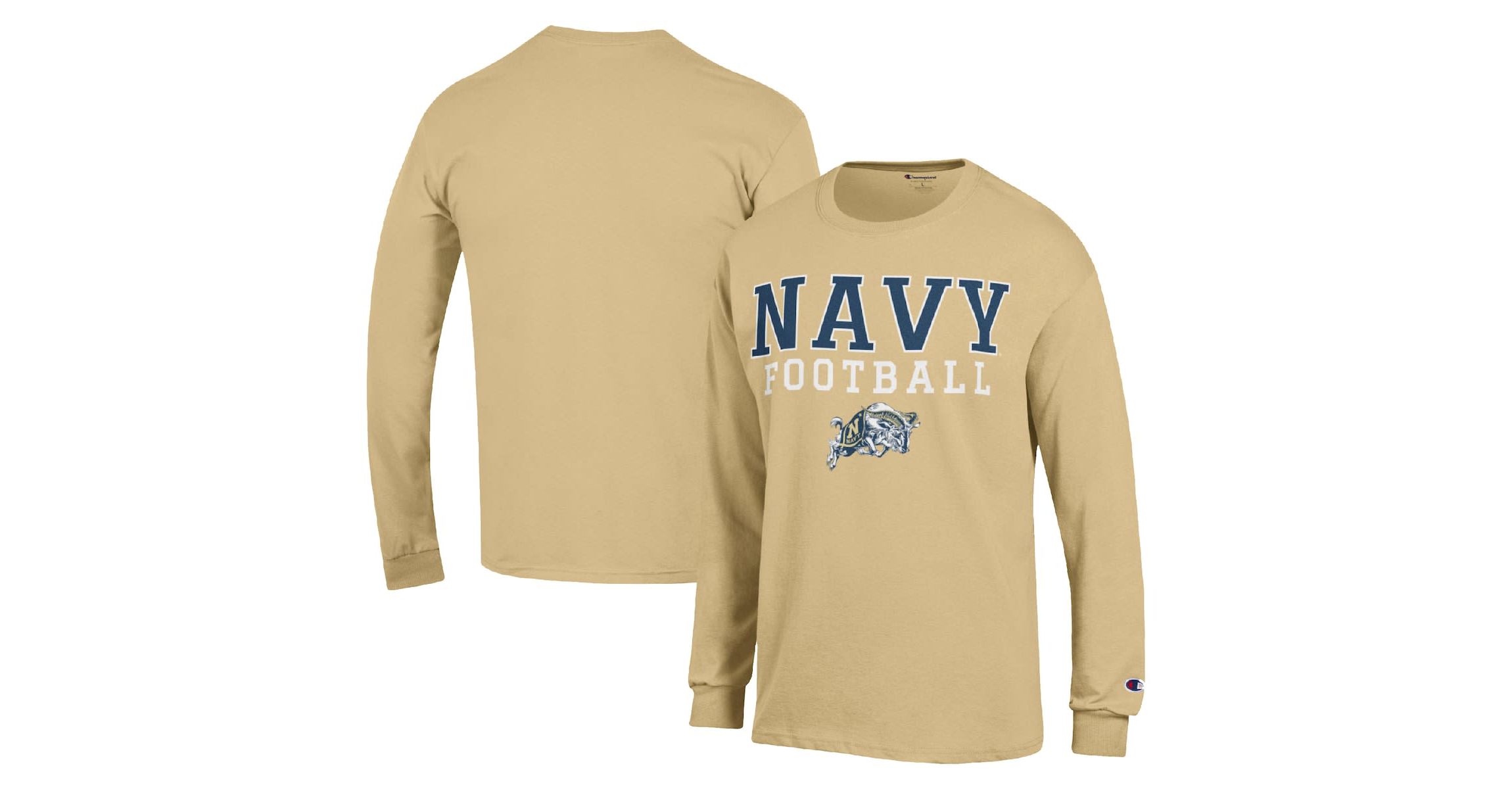 Navy Midshipmen NCAA Midshipmen Football Stack Long Sleeve T-Shirt