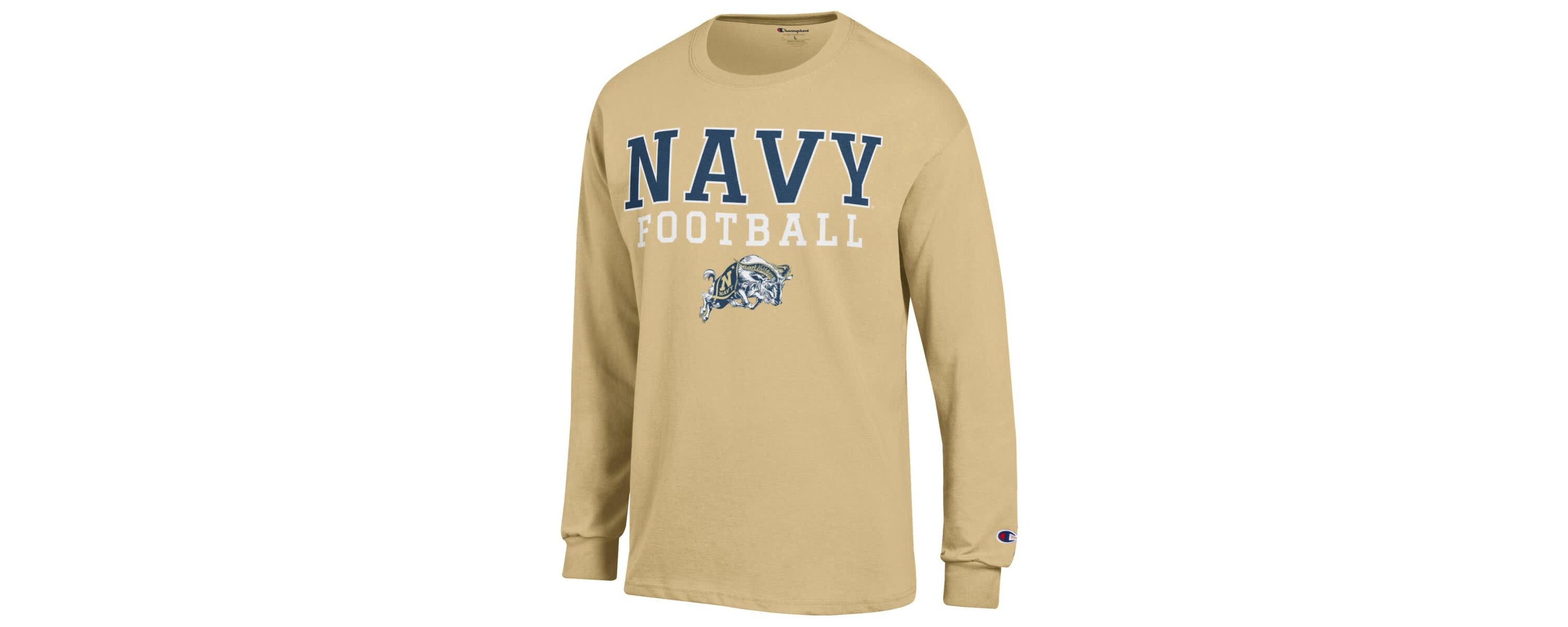 Navy Midshipmen NCAA Midshipmen Football Stack Long Sleeve T-Shirt
